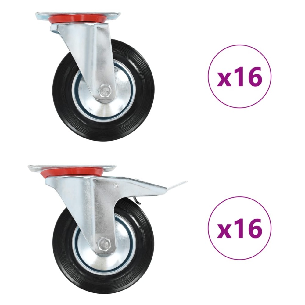 vidaXL Roți pivotante, 32 buc., 160 mm
