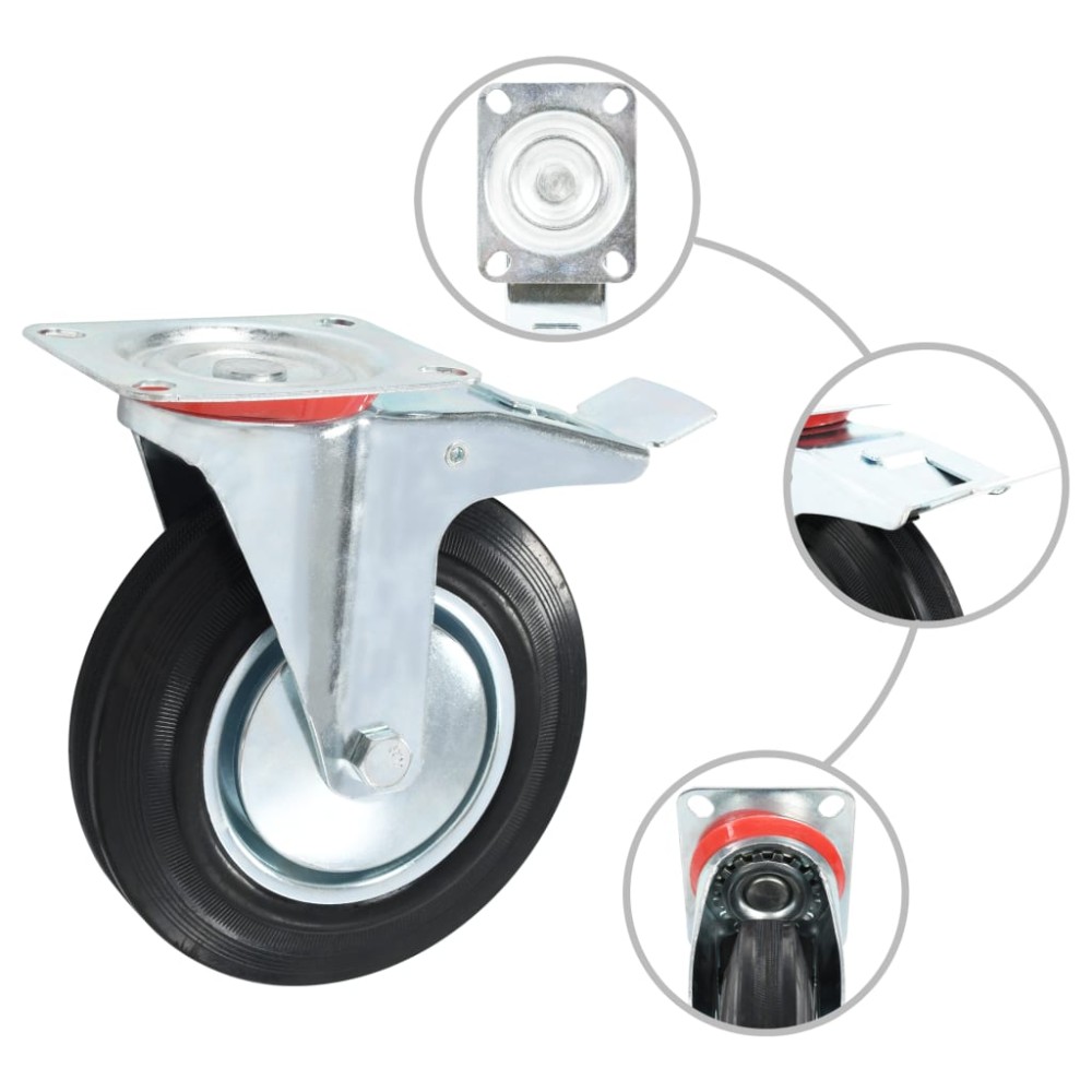 vidaXL Roți pivotante, 12 buc., 200 mm
