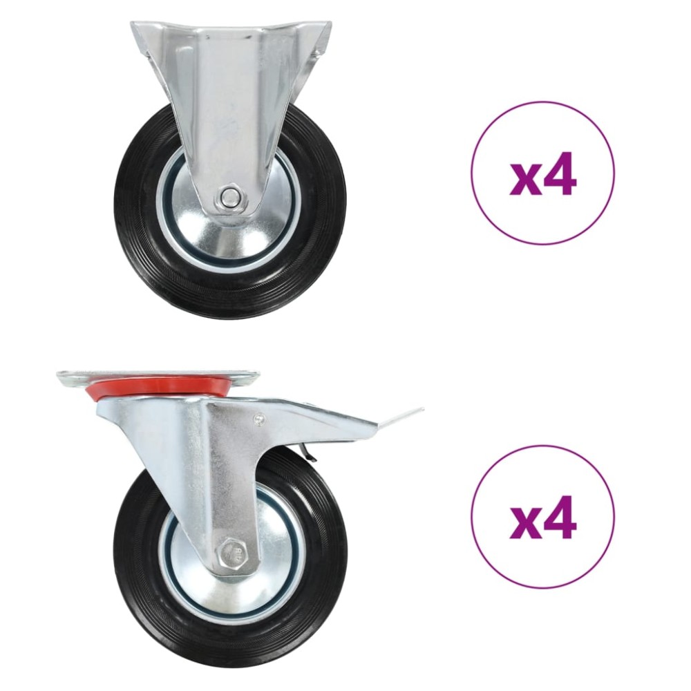 vidaXL Roți, 8 buc., 160 mm