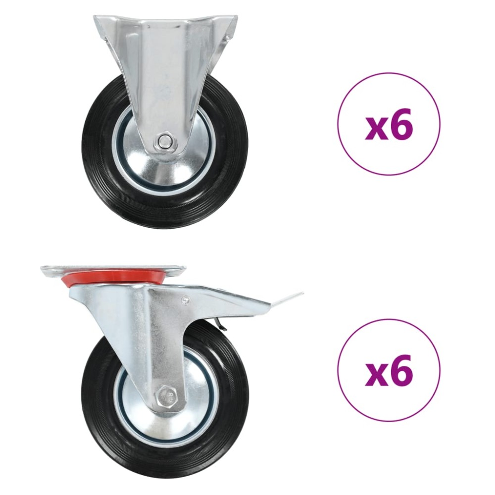 vidaXL Roți, 12 buc., 160 mm