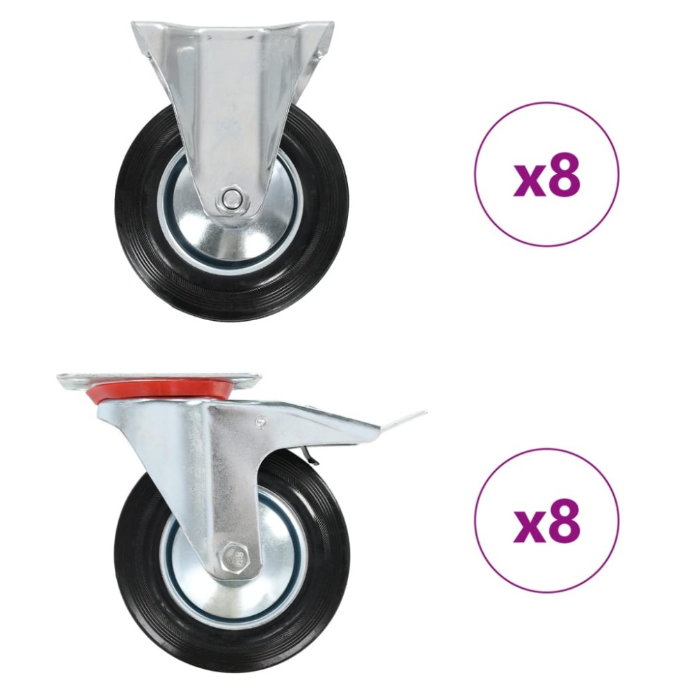vidaXL Roți, 16 buc., 160 mm
