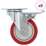 vidaXL Roți pivotante, 8 buc., 100 mm vidaXL Roți pivotante, 8 buc., 100 mm