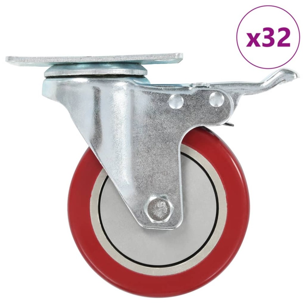 vidaXL Roți pivotante, 32 buc., 100 mm