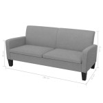 vidaXL Set canapele, 2 piese, gri deschis, material textil