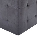 vidaXL Taburet, 2 buc., gri, 30x30x30 cm, piele întoarsă ecologică vidaXL Taburet, 2 buc., gri, 30x30x30 cm, piele întoarsă ecologică