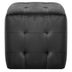 vidaXL Taburet, 2 buc., negru, 30 x 30 x 30 cm, țesătură din catifea vidaXL Taburet, 2 buc., negru, 30 x 30 x 30 cm, țesătură din catifea