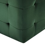 vidaXL Taburet, 2 buc., verde, 30 x 30 x 30 cm, țesătură catifea vidaXL Taburet, 2 buc., verde, 30 x 30 x 30 cm, țesătură catifea