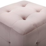 vidaXL Taburet, 2 buc., roz, 30 x 30 x 30 cm, țesătură din catifea vidaXL Taburet, 2 buc., roz, 30 x 30 x 30 cm, țesătură din catifea