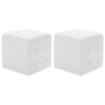 vidaXL Taburet, 2 buc., alb, 30x30x30 cm, piele ecologică vidaXL Taburet, 2 buc., alb, 30x30x30 cm, piele ecologică