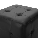 vidaXL Taburet, 2 buc., negru, 30 x 30 x 30 cm, piele ecologică vidaXL Taburet, 2 buc., negru, 30 x 30 x 30 cm, piele ecologică