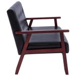 vidaXL Set de canapele, 2 piese, negru, piele ecologică vidaXL Set de canapele, 2 piese, negru, piele ecologică