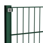 vidaXL Panou de gard cu stâlpi din fier, verde, 694,5x80 cm vidaXL Panou de gard cu stâlpi din fier, verde, 694,5x80 cm
