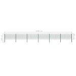 vidaXL Panou de gard cu stâlpi din fier, verde, 1040x80 cm vidaXL Panou de gard cu stâlpi din fier, verde, 1040x80 cm