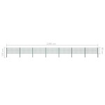 vidaXL Panou de gard cu stâlpi din fier, verde, 1212x80 cm vidaXL Panou de gard cu stâlpi din fier, verde, 1212x80 cm