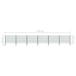 vidaXL Panou de gard cu stâlpi din fier, verde, 1040x120 cm vidaXL Panou de gard cu stâlpi din fier, verde, 1040x120 cm