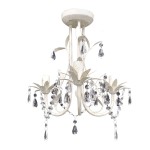 vidaXL Candelabre suspendate de plafon cu cristale 2 buc. alb elegant vidaXL Candelabre suspendate de plafon cu cristale 2 buc. alb elegant