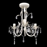 vidaXL Candelabre suspendate de plafon cu cristale 4 buc. alb elegant vidaXL Candelabre suspendate de plafon cu cristale 4 buc. alb elegant