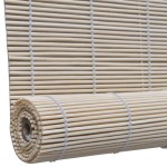 vidaXL Jaluzele din bambus natural tip rulou, 2 buc., 120 x 160 cm vidaXL Jaluzele din bambus natural tip rulou, 2 buc., 120 x 160 cm