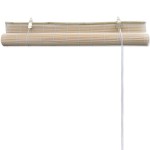 vidaXL Jaluzele din bambus natural tip rulou, 2 buc., 120 x 160 cm vidaXL Jaluzele din bambus natural tip rulou, 2 buc., 120 x 160 cm
