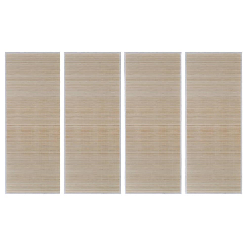 vidaXL Covoare de bambus natural, 4 buc., 120x180 cm, dreptunghiulare