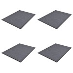 vidaXL Covorașe de ușă din PVC 4 buc. gri, 90x60 cm