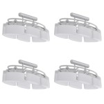 vidaXL Lustră cu abajururi din sticlă, 4 buc., E14 vidaXL Lustră cu abajururi din sticlă, 4 buc., E14