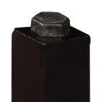 vidaXL Set de bar, 5 piese, lemn masiv și piele naturală