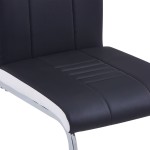 vidaXL Scaune de bucătărie consolă, 6 buc., negru, piele ecologică