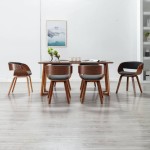 vidaXL Scaune de bucătărie 6 buc. gri lemn curbat și material textil