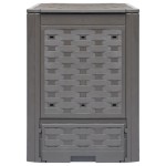 vidaXL Compostoare grădină 3 buc. maro 60x60x83 cm 900 L plastic ratan vidaXL Compostoare grădină 3 buc. maro 60x60x83 cm 900 L plastic ratan
