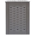 vidaXL Compostoare grădină 3 buc. maro 60x60x83 cm 900 L plastic ratan vidaXL Compostoare grădină 3 buc. maro 60x60x83 cm 900 L plastic ratan