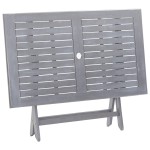 vidaXL Set mobilier de grădină, 5 piese, gri, lemn masiv de acacia vidaXL Set mobilier de grădină, 5 piese, gri, lemn masiv de acacia