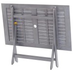vidaXL Set mobilier de grădină, 5 piese, gri, lemn masiv de acacia vidaXL Set mobilier de grădină, 5 piese, gri, lemn masiv de acacia