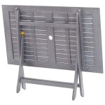 vidaXL Set mobilier de grădină, 7 piese, gri, lemn masiv de acacia