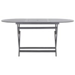 vidaXL Set mobilier de grădină, 7 piese, gri, lemn masiv de acacia