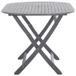 vidaXL Set mobilier de grădină, 9 piese, gri, lemn masiv de acacia vidaXL Set mobilier de grădină, 9 piese, gri, lemn masiv de acacia