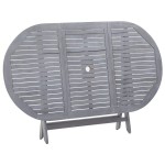 vidaXL Set mobilier de grădină, 9 piese, gri, lemn masiv de acacia vidaXL Set mobilier de grădină, 9 piese, gri, lemn masiv de acacia