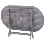 vidaXL Set mobilier de grădină, 9 piese, gri, lemn masiv de acacia vidaXL Set mobilier de grădină, 9 piese, gri, lemn masiv de acacia