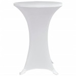 vidaXL Husă de masă cu picior Ø70 cm, 4 buc., alb, elastic vidaXL Husă de masă cu picior Ø70 cm, 4 buc., alb, elastic
