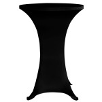 vidaXL Husă de masă cu picior Ø60 cm, 4 buc., negru, elastic vidaXL Husă de masă cu picior Ø60 cm, 4 buc., negru, elastic