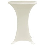 vidaXL Husă de masă cu picior, 4 buc., crem, Ø60 cm, elastic vidaXL Husă de masă cu picior, 4 buc., crem, Ø60 cm, elastic