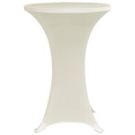 vidaXL Husă de masă cu picior Ø70 cm, 4 buc., crem, elastic vidaXL Husă de masă cu picior Ø70 cm, 4 buc., crem, elastic