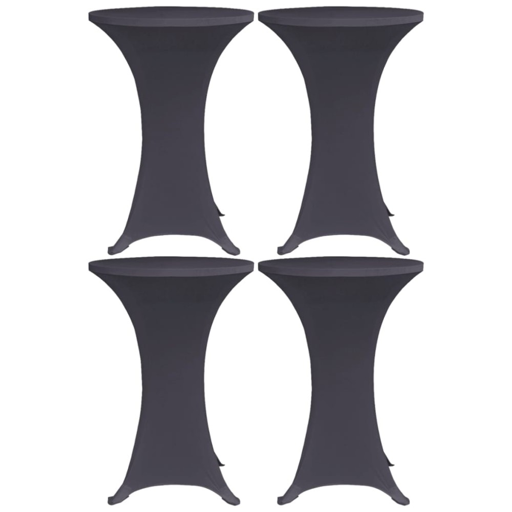 vidaXL Husă de masă elastică, 4 buc., antracit, 60 cm