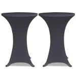 vidaXL Husă de masă elastică, 4 buc., antracit, 60 cm