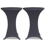 vidaXL Husă elastică pentru masă, 4 buc., antracit, 80 cm vidaXL Husă elastică pentru masă, 4 buc., antracit, 80 cm
