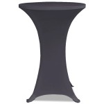 vidaXL Husă elastică pentru masă, 4 buc., antracit, 80 cm vidaXL Husă elastică pentru masă, 4 buc., antracit, 80 cm
