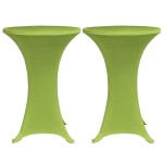 vidaXL Husă elastică pentru masă, 4 buc., verde, 80 cm vidaXL Husă elastică pentru masă, 4 buc., verde, 80 cm