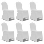 vidaXL Huse elastice pentru scaun, 12 buc., alb vidaXL Huse elastice pentru scaun, 12 buc., alb