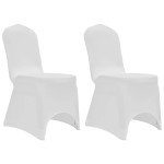 vidaXL Huse elastice pentru scaun, 12 buc., alb vidaXL Huse elastice pentru scaun, 12 buc., alb