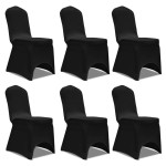 vidaXL Huse elastice pentru scaun, 12 buc., negru vidaXL Huse elastice pentru scaun, 12 buc., negru